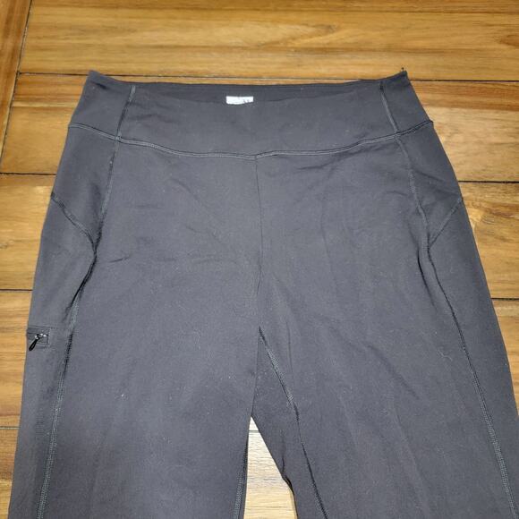 Duluth Trading Co Black Leggings w/ Single Leg Pocket - Size M X 29 - Picture 2 of 6